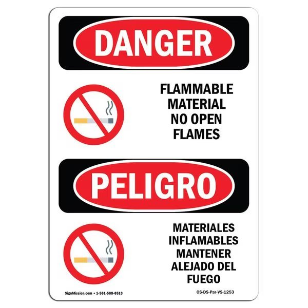 Safety Sign, OSHA Danger, 10